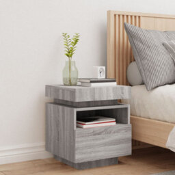 Vidaxl Bedside Cabinet With Led Lights Grey Sonoma 40X39X48.5 Cm - thumbnail 3