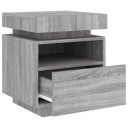 Vidaxl Bedside Cabinet With Led Lights Grey Sonoma 40X39X48.5 Cm - thumbnail 6