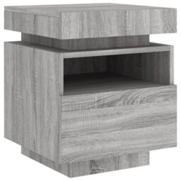 Vidaxl Bedside Cabinet With Led Lights Grey Sonoma 40X39X48.5 Cm - thumbnail 5