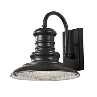Elstead Redding Station 1 Light Outdoor Medium Dome Wall Lantern Light Restoration Bronze Ip44, E27