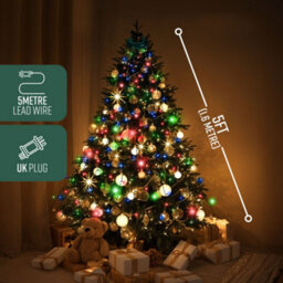 Globrite Christmas Tree Stand Lights - 5 Ft, 288 Led Multi-Coloured 8 Modes Memory Timer Ip44 Waterproof Indoor Outdoor Décor - thumbnail 7