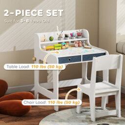 Aiyaplay Art Table And Chair Set For Children With Drawers - thumbnail 6