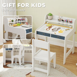 Aiyaplay Art Table And Chair Set For Children With Drawers - thumbnail 7