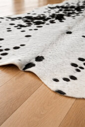 Modlux Natural Cowhide Rug, Black And White, 100% Australian Cow Fur Skin Carpet Area Rug (Large (21-24 Sq Ft)) - thumbnail 4