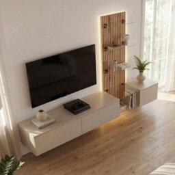 Arte Luzz Entertainment Unit Clay Grey Oak Evoke Led For Tvs Up To 70In - thumbnail 4