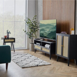 Black Side Tables, Set Of 2 Cane Drawers, Bedside Tables 1 Drawer, Spinningfield - thumbnail 5