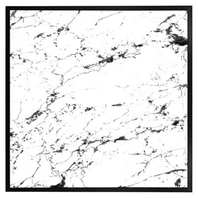 "Andrew Lee Thin Black Marble (Picutre Frame) / 24X24"" / White" - image 1