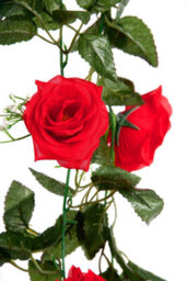 Best Artificial 7Ft Red Silk Rose Garland - thumbnail 9