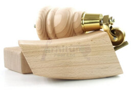 L&F Wood Furniture Feet 2X With Castors 2X Curved Back Replacement Legs For Sofas Chairs Stools Settees M8 - thumbnail 7