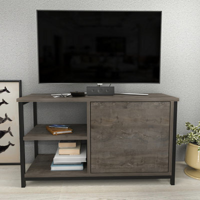 Decorotika Muskegon Tv Stand Tv Unit For Tv's Up To 63 Inch Black Wenge - image 1