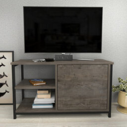 Decorotika Muskegon Tv Stand Tv Unit For Tv's Up To 63 Inch Black Wenge