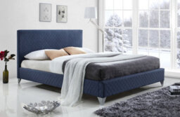 Save On Goods UK 5Ft King Size Quilted Fabric,upholstered,bed Frame,bedstead,padded,linen,blue - thumbnail 1