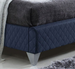 Save On Goods UK 5Ft King Size Quilted Fabric,upholstered,bed Frame,bedstead,padded,linen,blue - thumbnail 2