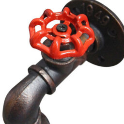 Long Life Lamps Company Industrial Single Head Rustic Water Pipe Wall Light Fixture M0024 - thumbnail 5