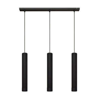Luminosa Lighting Luminosa Tuba Straight Bar Pendant Ceiling Light Black 60Cm - image 1