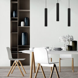 Luminosa Lighting Luminosa Tuba Straight Bar Pendant Ceiling Light Black 60Cm - thumbnail 4