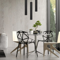 Luminosa Lighting Luminosa Tuba Straight Bar Pendant Ceiling Light Black 60Cm - thumbnail 3