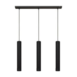 Luminosa Lighting Luminosa Tuba Straight Bar Pendant Ceiling Light Black 60Cm - thumbnail 1