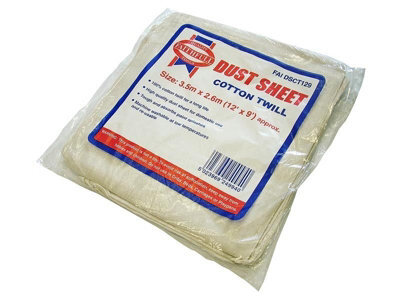 Faithfull Faidsct129 Cotton Twill 12 X 9Ft Dust Sheet