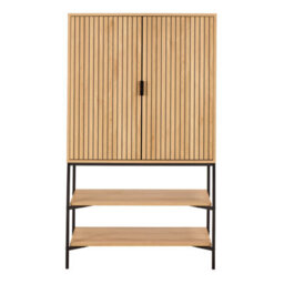 Furniture To Go Jaipur Cabinet 2 Doors 3 Shelves With Oak Lamella Front - thumbnail 2
