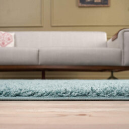 The Rugs Duck Egg Blue Soft Plain Design Fluffy Shaggy Rugs And Runners High Pile Living Room Kitchen Hallway 380 - thumbnail 4