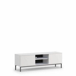 Arte Querty 05 Tv Cabinet In White Matt - Modern Elegance With Ample Storage - W1500mm X H500mm X D410mm - thumbnail 1