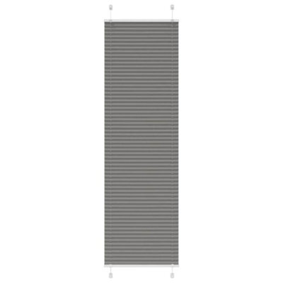 Berkfield Pleated Blind Anthracite 55X200 Cm Fabric Width 54.4 Cm Polyester - image 1