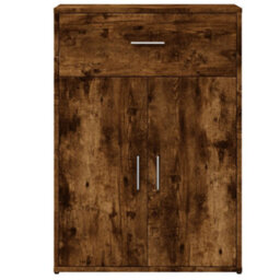 Berkfield Sideboard Smoked Oak 60X30X84 Cm Engineered Wood - thumbnail 5