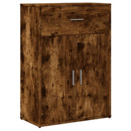 Berkfield Sideboard Smoked Oak 60X30X84 Cm Engineered Wood - thumbnail 2