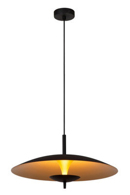 Lucide Vulcan - Pendant Light - 47 Cm - Led Dim. - 1X9W 3000K - Black