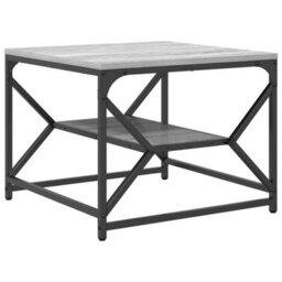 Berkfield Coffee Table With Shelf - Grey Sonoma - 51X50X40 Cm - Made Of Engineered Wood - thumbnail 2