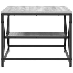 Berkfield Coffee Table With Shelf - Grey Sonoma - 51X50X40 Cm - Made Of Engineered Wood - thumbnail 7