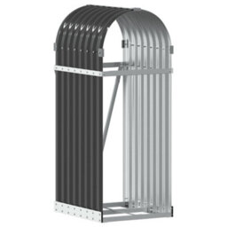 Walplus Log Holder Anthracite 40X45X100 Cm Galvanised Steel - thumbnail 2
