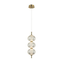 Luminosa Lighting Luminosa Lazie Slim Pendant Ceiling Light Brass 3000K Warm White 3Xled - thumbnail 1