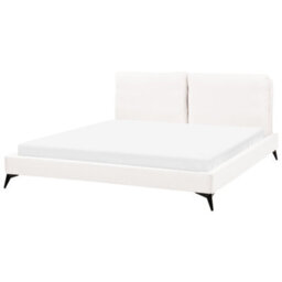 Beliani Bed Boucle Melle 180 X 200 Cm (Eu Super King) Off-White - thumbnail 4