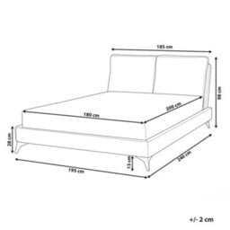 Beliani Bed Boucle Melle 180 X 200 Cm (Eu Super King) Off-White - thumbnail 3