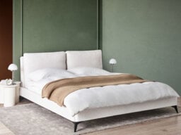 Beliani Bed Boucle Melle 180 X 200 Cm (Eu Super King) Off-White - thumbnail 2