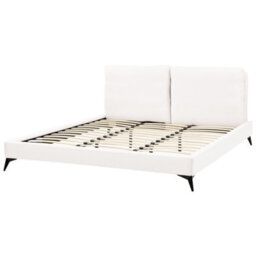 Beliani Bed Boucle Melle 180 X 200 Cm (Eu Super King) Off-White - thumbnail 6