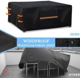 Garden Furniture Set Cover (150 X 150 74 Cm) - Robust And Waterproof Protective Made Of Durable 420D Canvas For Coffee Table - thumbnail 6