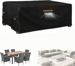 Garden Furniture Set Cover (150 X 150 74 Cm) - Robust And Waterproof Protective Made Of Durable 420D Canvas For Coffee Table - thumbnail 1