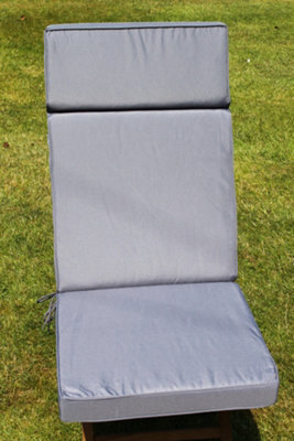Garden Market Place Garden Furniture Cushion- Recliner Cushion For Large Garden Chair In Grey - image 1
