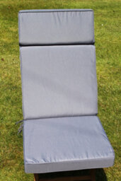 Garden Market Place Garden Furniture Cushion- Recliner Cushion For Large Garden Chair In Grey - thumbnail 1
