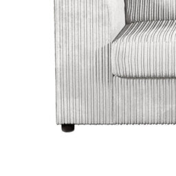 Furnishings For Less UK Luxor Jumbo Cord Silver Fabric 2 Seater Sofa - thumbnail 3