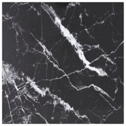 Berkfield Table Top Black 40X40 Cm 6 mm Tempered Glass With Marble Design - thumbnail 1