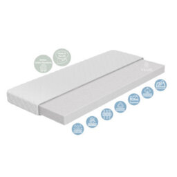 VICULII Waffi Space Saver Cot White Natural With Mattress - thumbnail 2