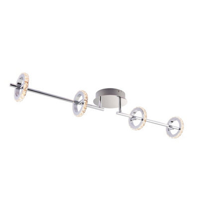 Pagazzi Lighting Pagazzi Alexa 4 Spot Bar Led Cool White Ceiling Light - image 1
