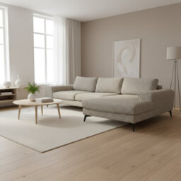 Abakus Direct Venice Chenille Corner Sofa In Taupe Right Facing With Deep Seats And Extra-Wide Padded Arms - thumbnail 5