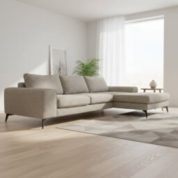 Abakus Direct Venice Chenille Corner Sofa In Taupe Right Facing With Deep Seats And Extra-Wide Padded Arms - thumbnail 7