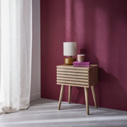 Sweeek - Scandi-Style Bedside Table With Grooved Wooden Effect Madere Natural 29X40X50.5 Cm - thumbnail 6