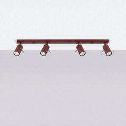 Sollux Lighting Ring Steel Burgundy 4 Lights Modern Ceiling Lamps - thumbnail 2